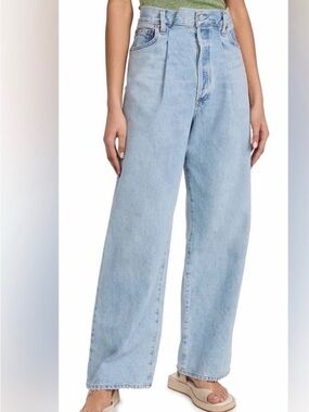 Agolde Light Blue High-Rise Wide Leg Jeans